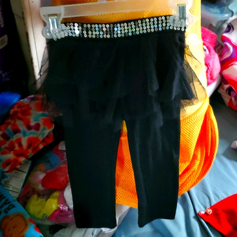 Pair frilly black pants